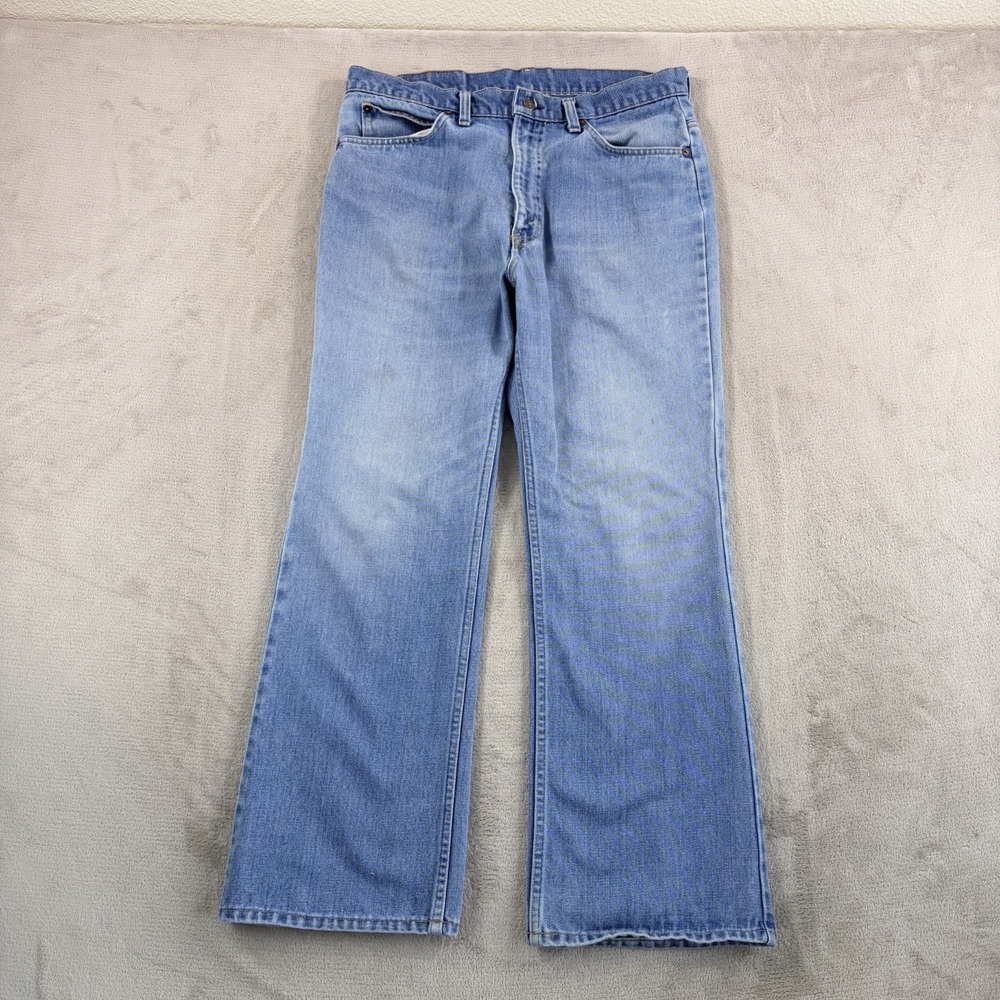 Vintage 70s 80s‎ Levi's 517 Bootcut Orange Tab Jeans Mens 34x30 Blue USA Made